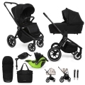 MUUVO Kočík kombinovaný Quick 4.0 Classic black set 2v1 + KIDDY Evoluna i-size 2 + základňa