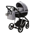 ADAMEX Kočík kombinovaný Quantum Special Edition Grey/Silver + KIDDY Evoluna i-size 2 + základňa