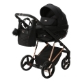 ADAMEX Kočík kombinovaný Quantum Special Edition Black/Rosegold + KIDDY Evoluna i-size 2,základňa