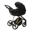 ADAMEX Kočík kombinovaný Quantum Special Edition Black/Gold + KIDDY Evoluna i-size 2 + základňa