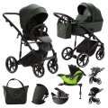 ADAMEX Kočík kombinovaný Mobi New Lux Green + KIDDY Evoluna i-size 2 + základňa