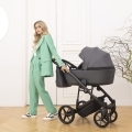 ADAMEX Kočík kombinovaný Mobi New Lux Green + KIDDY Evoluna i-size 2 + základňa