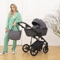 ADAMEX Kočík kombinovaný Mobi New Lux Green + KIDDY Evoluna i-size 2 + základňa