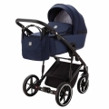 ADAMEX Kočík kombinovaný Mobi New Lux Blue + KIDDY Evoluna i-size 2 + základňa