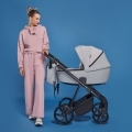 ADAMEX Kočík kombinovaný Blanc Standard Grey + KIDDY Evoluna i-size 2 + základňa