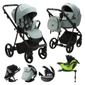 ADAMEX Kočík kombinovaný Blanc Standard Green + KIDDY Evoluna i-size 2 + základňa