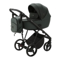 ADAMEX Kočík kombinovaný Blanc Standard Dark green + KIDDY Evoluna i-size 2 + základňa