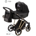 ADAMEX Kočík kombinovaný Belissa Special Edition Grey/Silver + KIDDY Evoluna i-size 2 + základňa