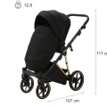 ADAMEX Kočík kombinovaný Belissa Special Edition Grey/Silver + KIDDY Evoluna i-size 2 + základňa