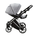 ADAMEX Kočík kombinovaný Belissa Special Edition Grey/Silver + KIDDY Evoluna i-size 2 + základňa