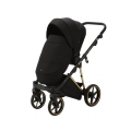 ADAMEX Kočík kombinovaný Belissa Special Edition Black/Gold + KIDDY Evoluna i-size 2 + základňa