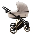 ADAMEX Kočík kombinovaný Belissa Special Edition Beige/Gold + KIDDY Evoluna i-size 2 + základňa