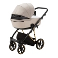 ADAMEX Kočík kombinovaný Belissa Special Edition Beige/Gold + KIDDY Evoluna i-size 2 + základňa