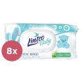 8x LINTEO BABY Vlhčené obrúsky s aloe vera (80 ks)