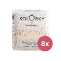 8x KOLORKY DAY Plienky jednorazové eko, dážď&dúhy L (8-13 kg) 19 ks