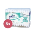 6x LINTEO BABY Papierové vatové tyčinky box (65 ks)