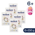 6x KENDAMIL Kaša mliečna krémová ovsená (150 g), 6m+