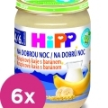 6x HiPP BIO Kaša Mliečna Na dobrú noc krupicová s banánom 190 g