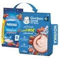 6x GERBER Kaša mliečna cereal jahodová Dobrú noc 230 g