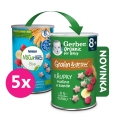 5x GERBER Organic chrumky s malinami a banánom 35 g​