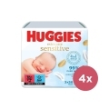 4x HUGGIES® Obrúsky vlhčené Extra Care Triplo 56x3 ks