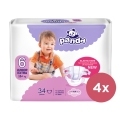 4x BELLA PANDA Plienky jednorazové 6 Junior extra (16 kg+) 34 ks