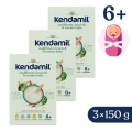 3x KENDAMIL Kaša mliečna s brokolicami, karfiolom a paradajkami 150 g, 6m+