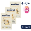 3x KENDAMIL Kaša mliečna s banánom (150 g), 4m+