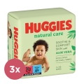 3x HUGGIES® Natural Care Obrúsky vlhčené 56x3 ks