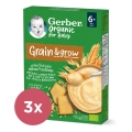 3x GERBER Organic Kaša nemliečna s príchuťou sušienky 200 g​