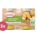 3x BABYBIO Príkrm sladká kukurica 2x 130 g