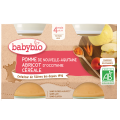 3x BABYBIO Príkrm jablko, marhuľa, cereálie 2x 130 g