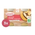 3x BABYBIO Príkrm jablko banán 2x 130 g