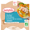 3x BABYBIO Menu zelenina s lososom a ryžou 260 g