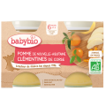 3x BABYBIO Jablko s klementínky 2x 130 g