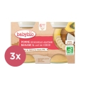 3x BABYBIO Jablko banán s kokosovým mliekom 2x 130 g