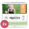 2x MOLTEX Pure&Nature Plienky jednorázové 3 Midi (4-9 kg)