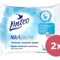 2x LINTEO Papier vlhčený toaletný Aqua Sensitive 60ks