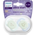 Philips AVENT Cumlík Ultrastart nočný 0-2m chlapec 2 ks