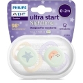 Philips AVENT Cumlík Ultrastart nočný 0-2m dievča 2 ks