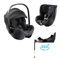 Autosedačka set Baby-Safe Pro + Vario Base 5Z + autosedačka Dualfix 5z Classic, Deep Black