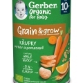 GERBER Organic chrumky s mrkvou a pomarančom 35 g, 10m+