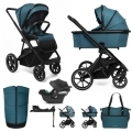 MUUVO Kočík kombinovaný Slick 2.0 set 2v1 Tropical green + CYBEX Aton B2 i-Size + základňa