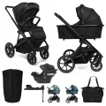 MUUVO Kočík kombinovaný Slick 2.0 set 2v1 Classic black + CYBEX Aton B2 i-Size + základňa