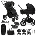 MUUVO Kočík kombinovaný Quick SE 2 Chromium black set 2v1 + CYBEX Aton B2 i-Size + základňa