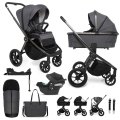 MUUVO Kočík kombinovaný Quick SE 2 Diamond graphite set 2v1 + CYBEX Aton B2 i-Size + základňa