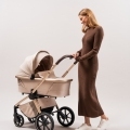 MUUVO Kočík kombinovaný Quick Boho Brown set 2v1 + CYBEX Aton B2 i-Size + základňa