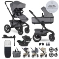 EASYWALKER Kočík kombinovaný Jimmey Iris Grey XXL AIR + RWS + CYBEX Aton B2 i-Size + základňa