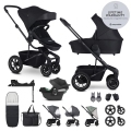 EASYWALKER Kočík kombinovaný Harvey⁵ Midnight Black XXL AIR + CYBEX Aton B2 i-Size + základňa